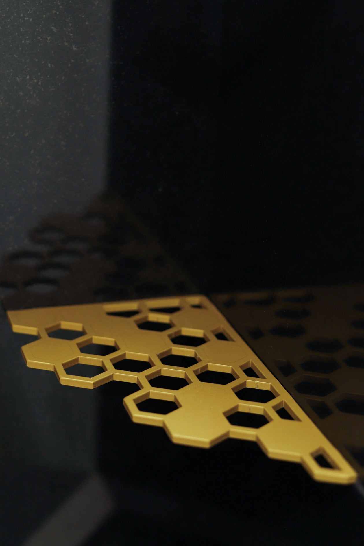 Shower Corner Shelf - HIVE - GOLD - Heliotile